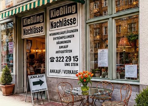 Der Laden von Kie&szlig;ling Nachl&auml;sse in Charlottenburg